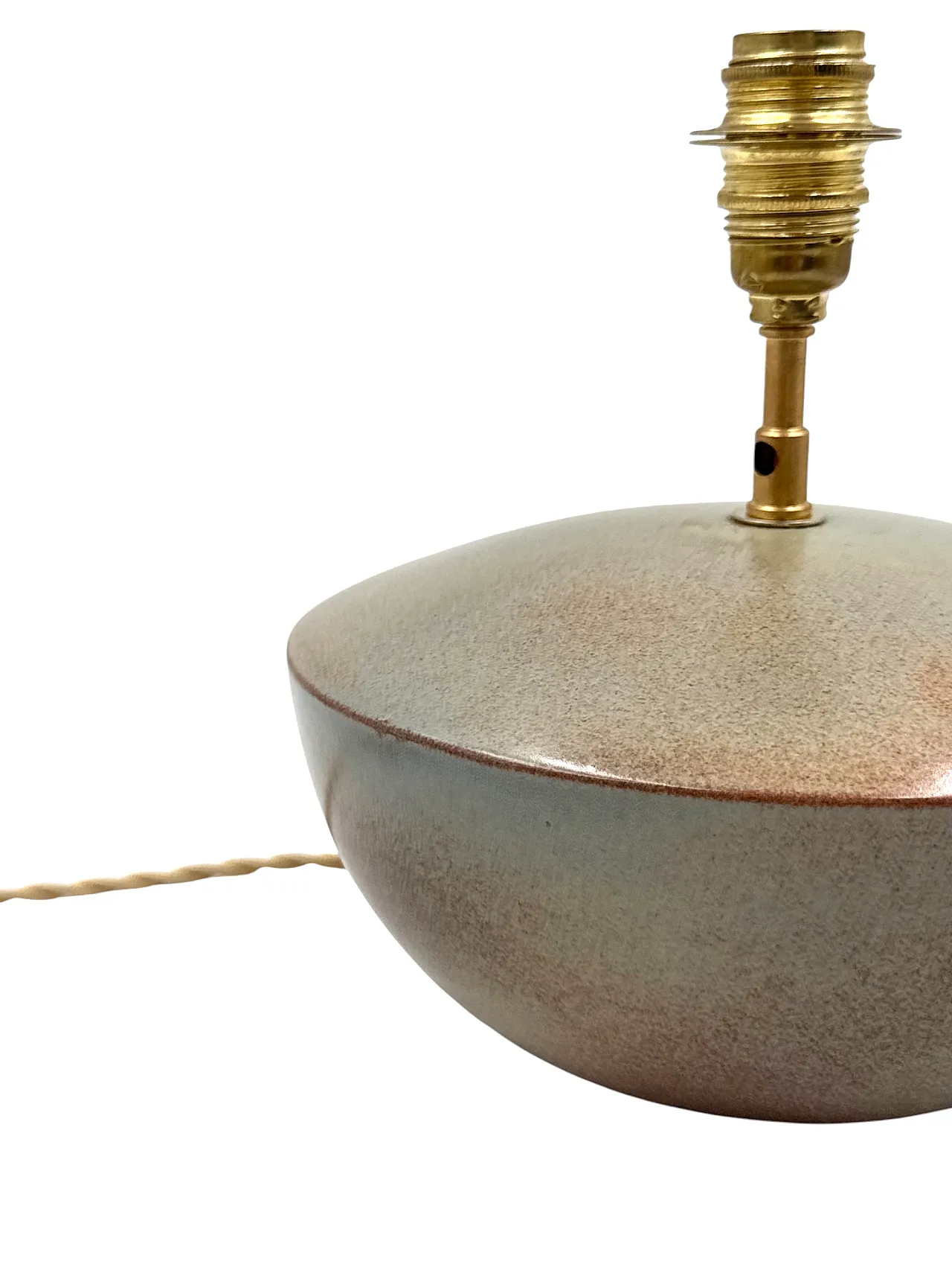 MidCentury Modern green ceramic lamp, Alain by Bin France 1970 15
