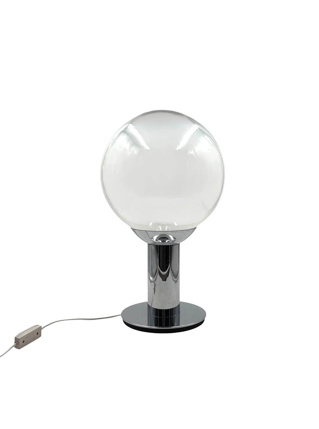 Space Age style chrome table lamp, France, 1980s 1