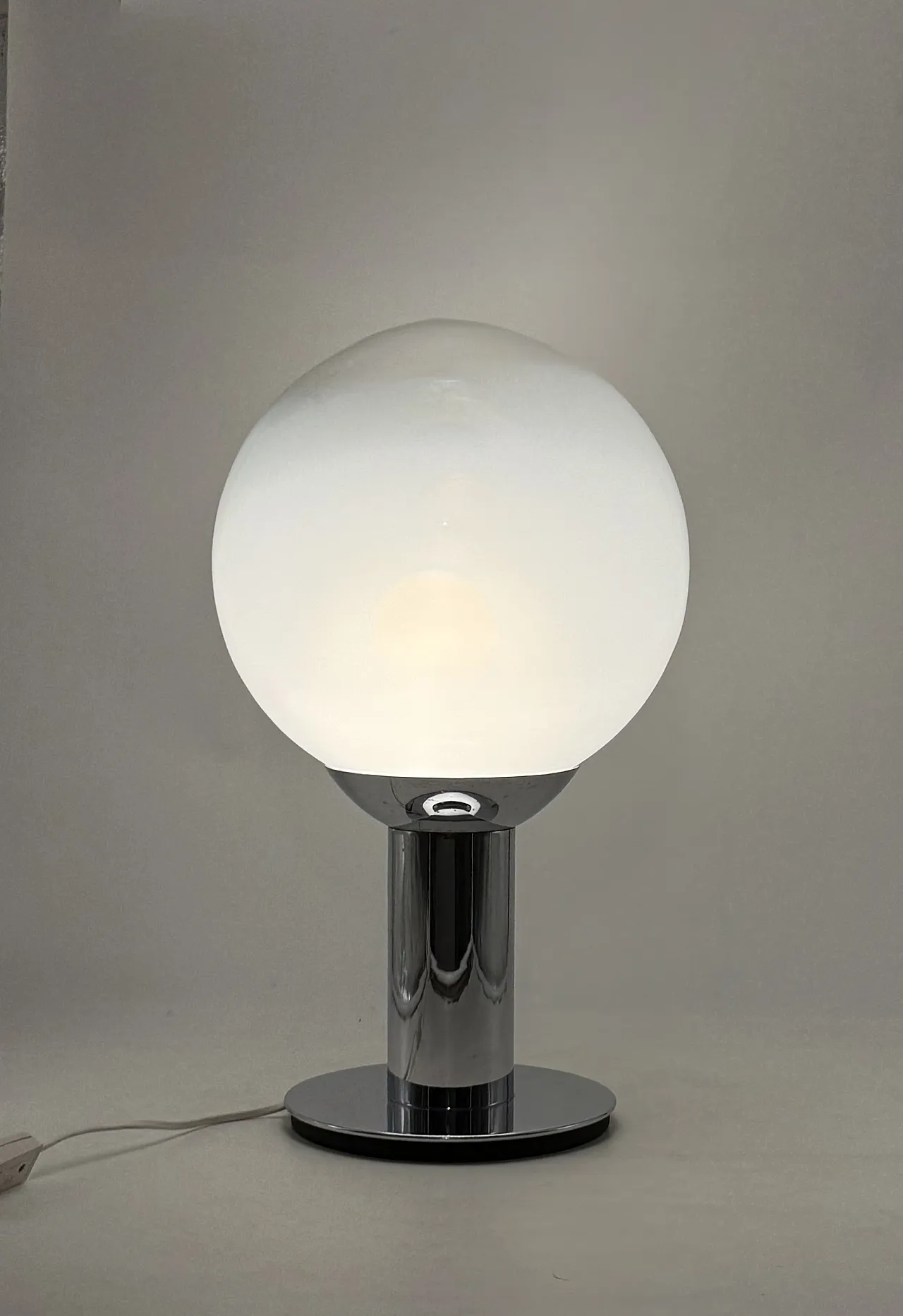 Space Age style chrome table lamp, France, 1980s 2