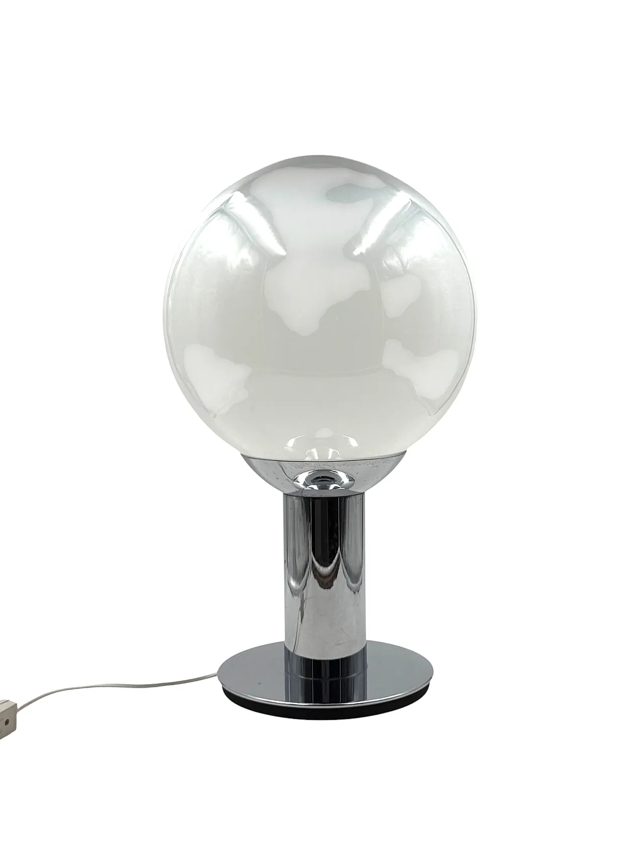 Space Age style chrome table lamp, France, 1980s 4