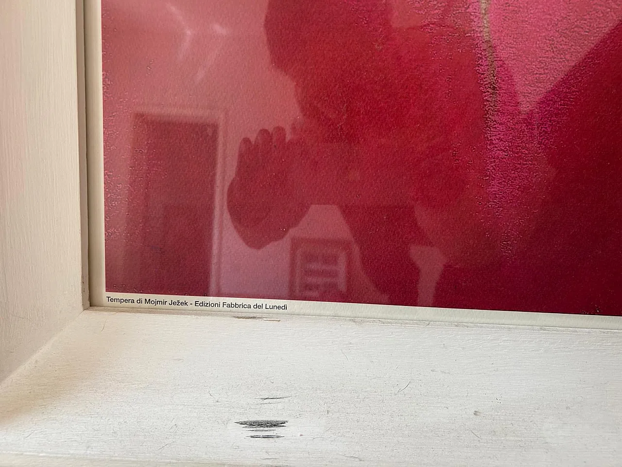 Work Mojmir Ježek tempera on paper pink hearts, 70s 2