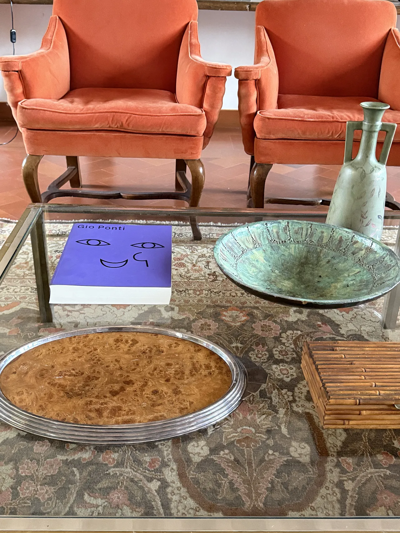 Art Deco style briar wood tray, France, 1930s 3