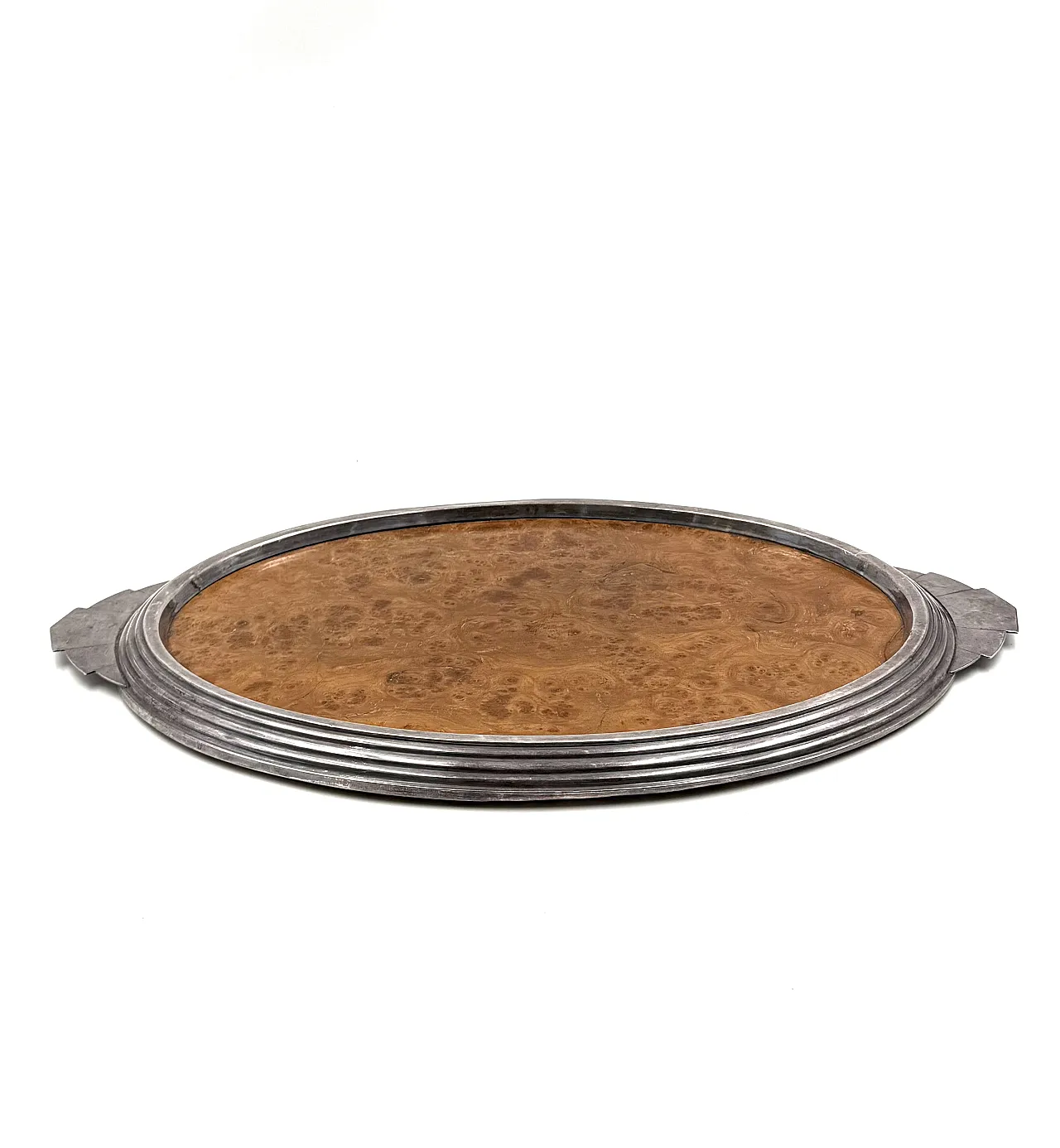 Art Deco style briar wood tray, France, 1930s 10
