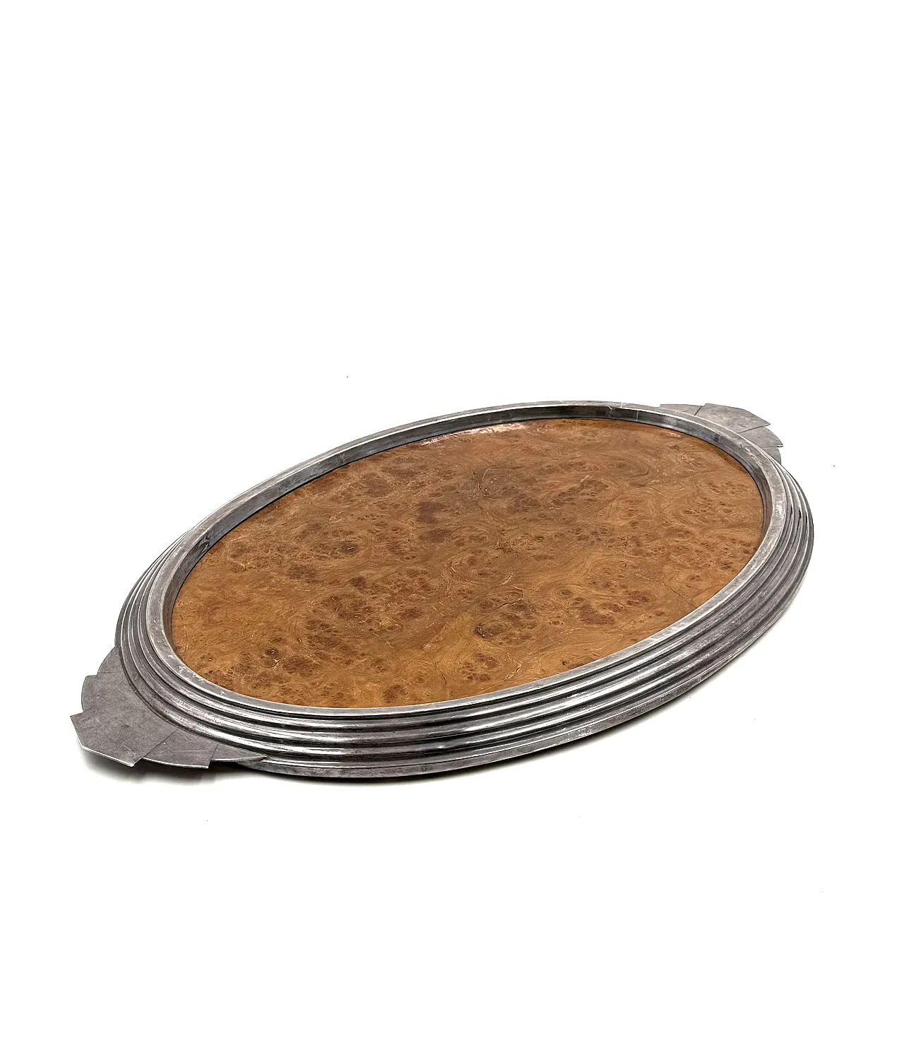 Art Deco style briar wood tray, France, 1930s 11