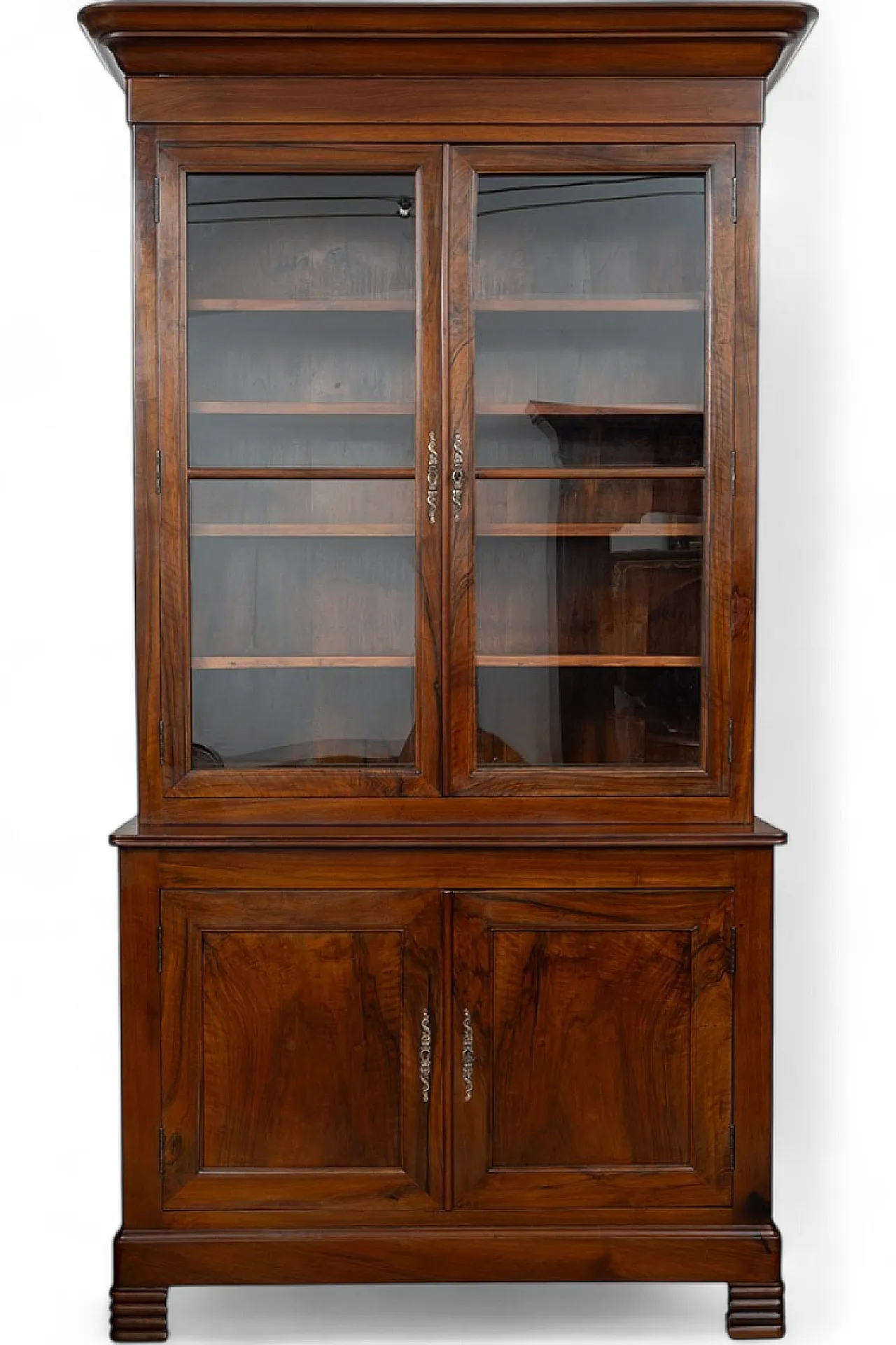 Credenza provenzale a cappuccina doppio corpo in noce, '800 6