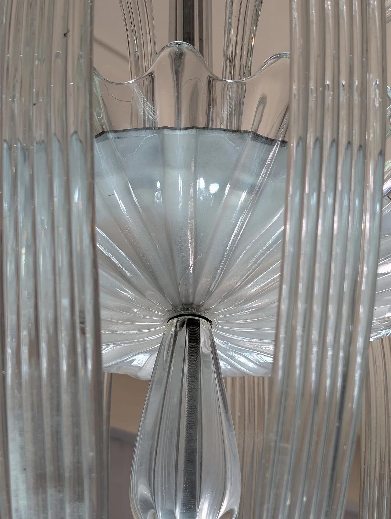 Lampadario in vetro di Murano di Tomaso Buzzi per Venini, Italia 30s 2