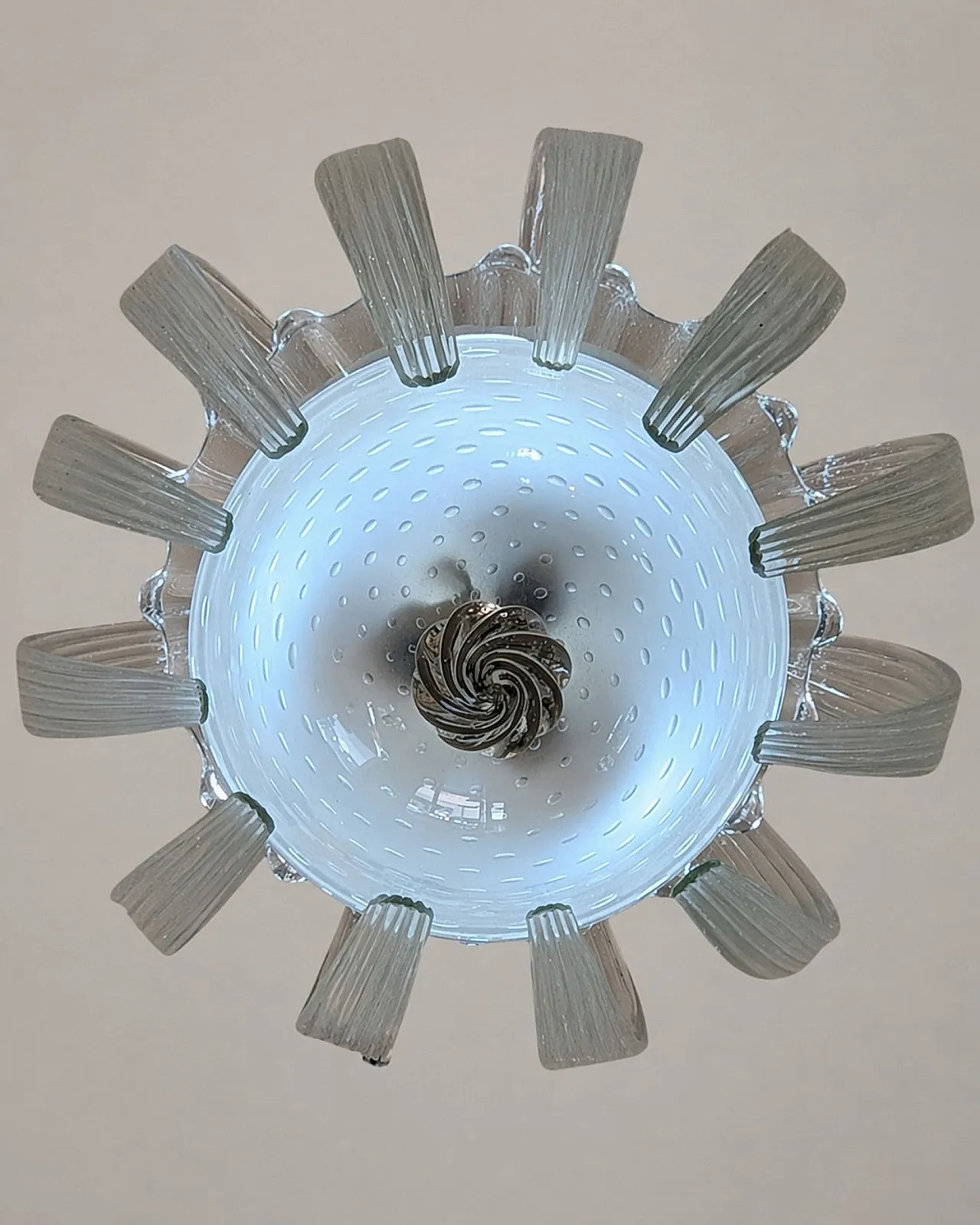 Lampadario in vetro di Murano di Tomaso Buzzi per Venini, Italia 30s 8