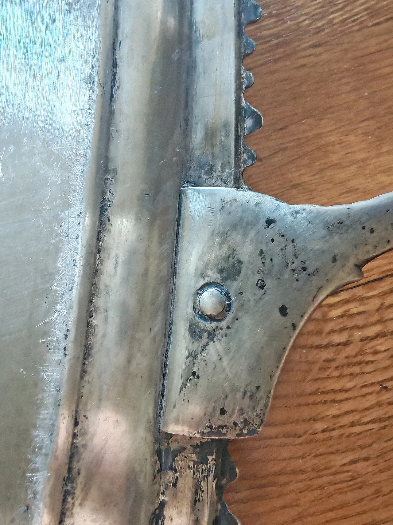 English silver serving tray, George III style, 30s 9