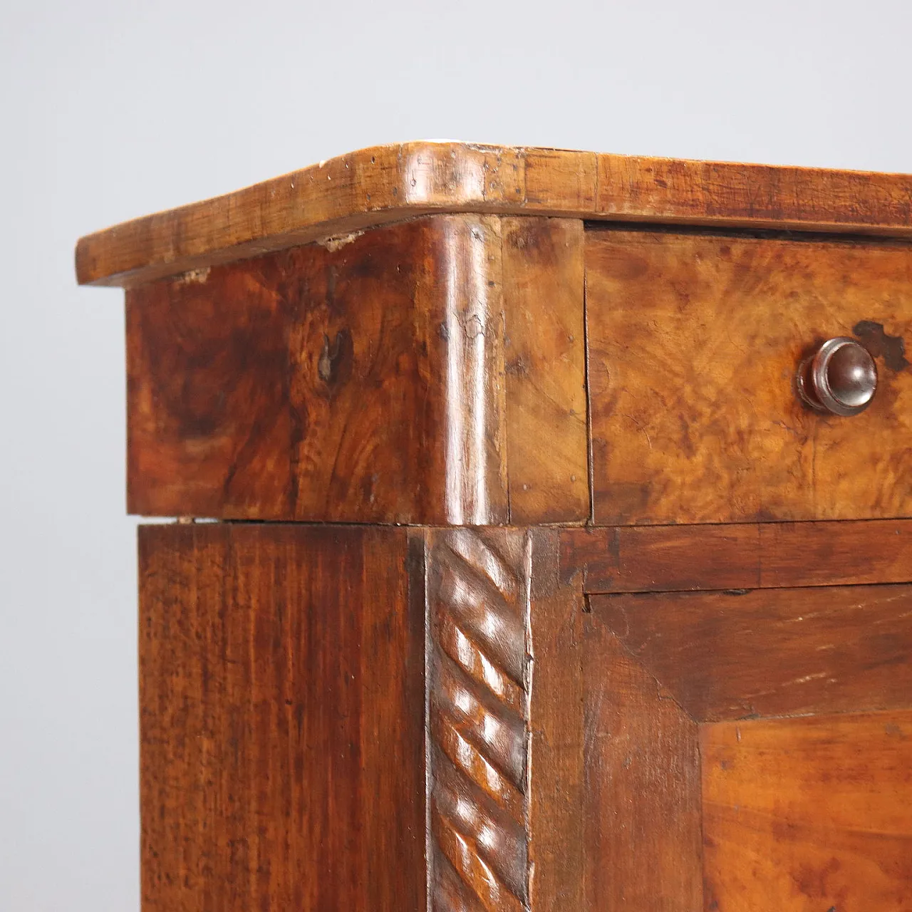 Secretaire in mogano e piuma di mogano, '800 5