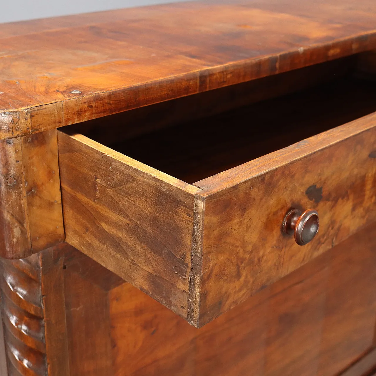 Secretaire in mogano e piuma di mogano, '800 8
