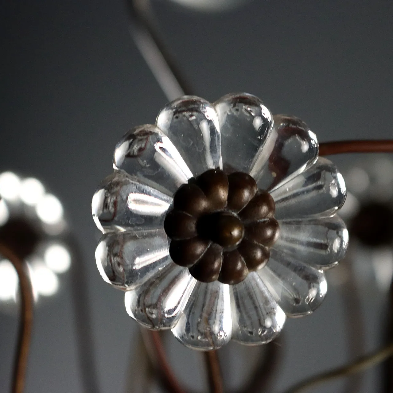 Lampadario in ferro e lamierino, '900 5