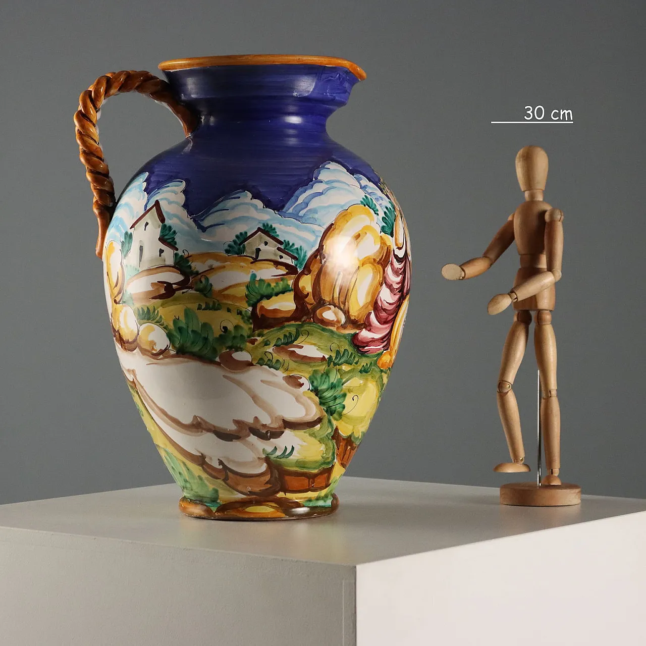 Anfora in maiolica, Manifattura Taccini, '900 2