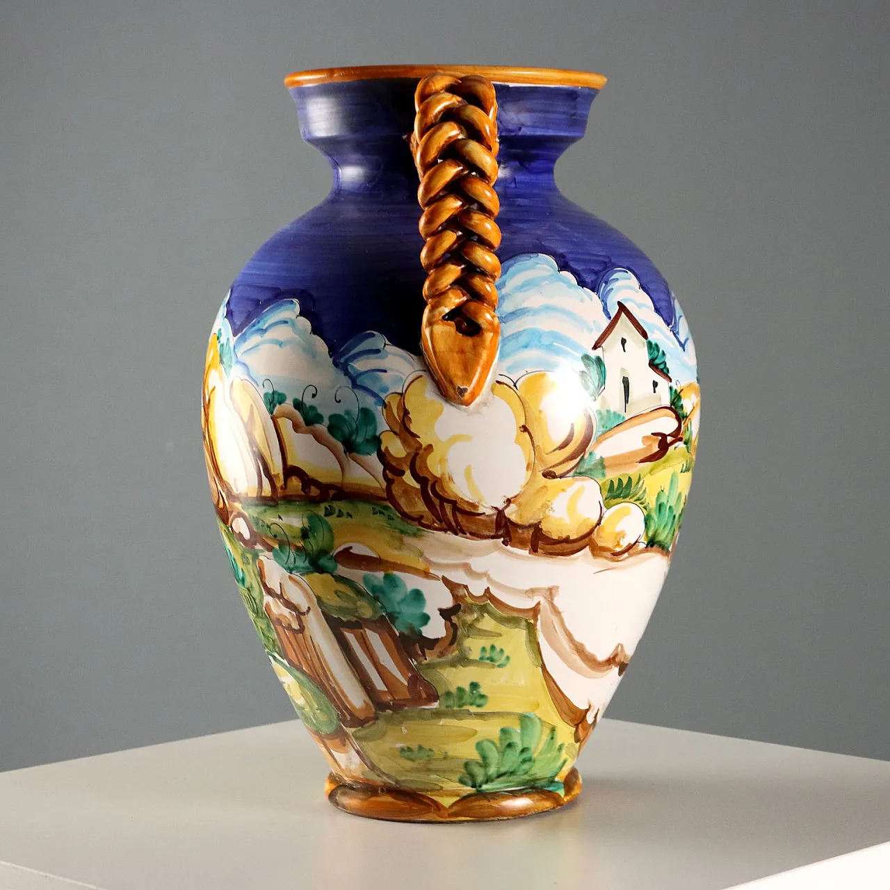 Anfora in maiolica, Manifattura Taccini, '900 10