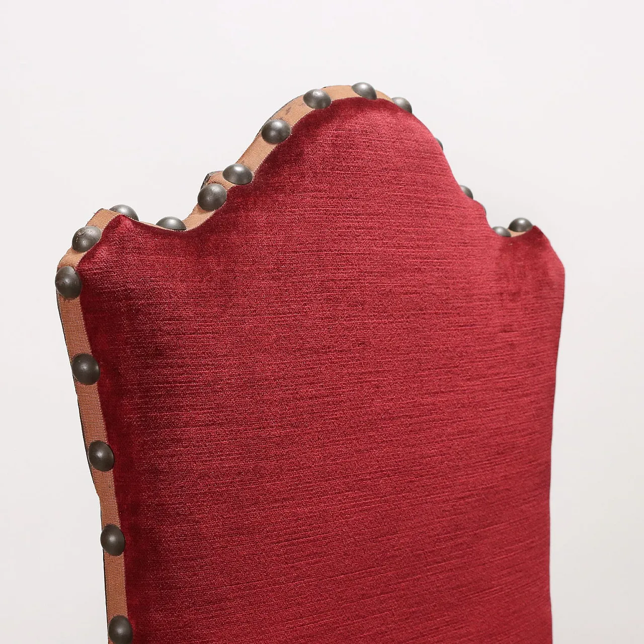 Pair of Baroque chairs in wood and fabric, 18th century 4
