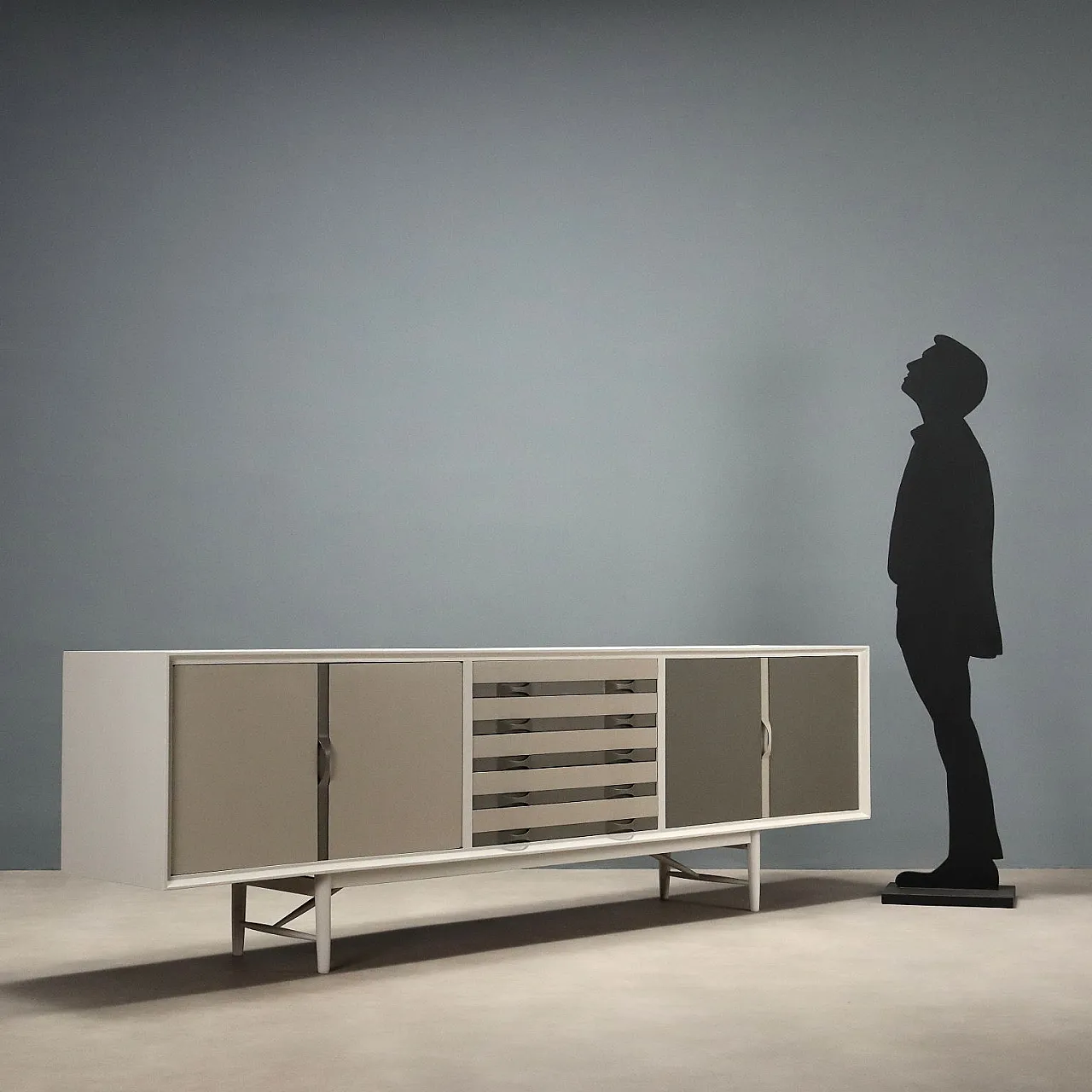 Credenza Prisma in teak verniciato, anni '60 3
