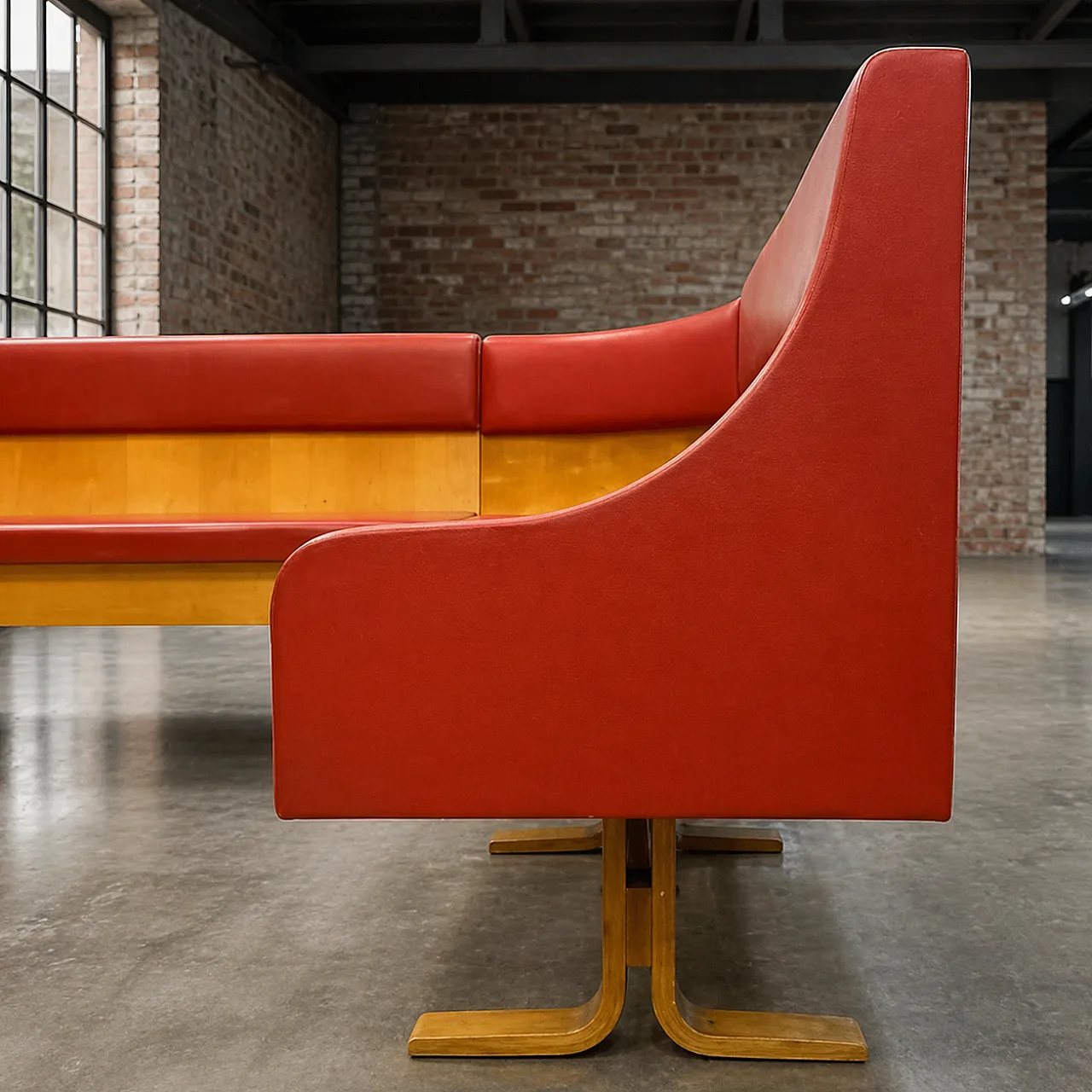 Mid-Century Ludvík Volák bench with 2 chairs, 1970s 29