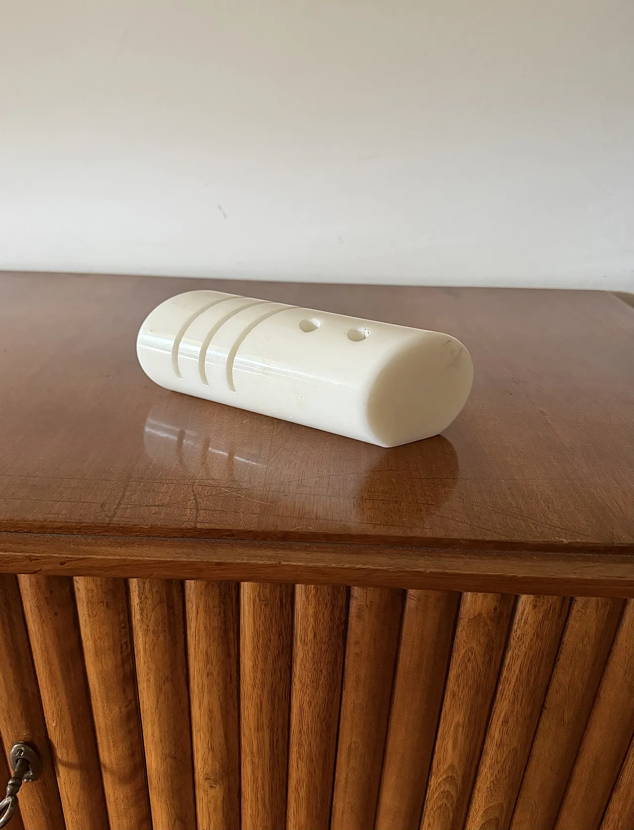 White quartz desk holder, Italy, 1980s 3