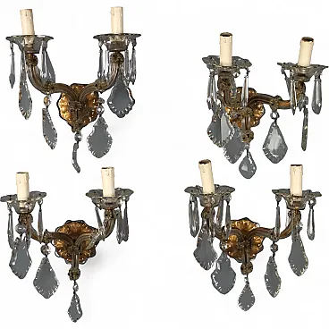 4 Appliques in stile Maria Teresa, primo '900