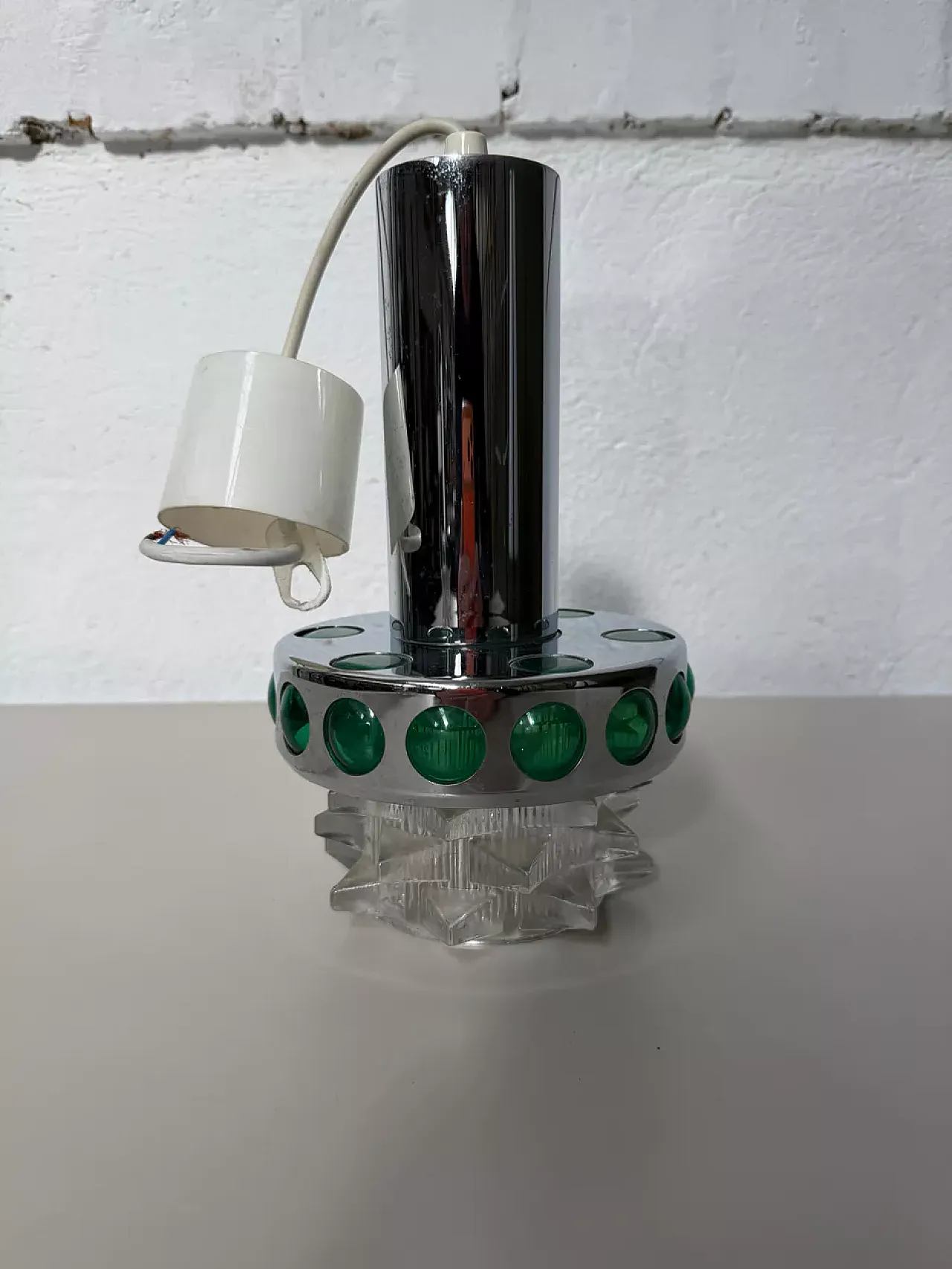 Raak pendant lamp in metal and glass, 20th century 3