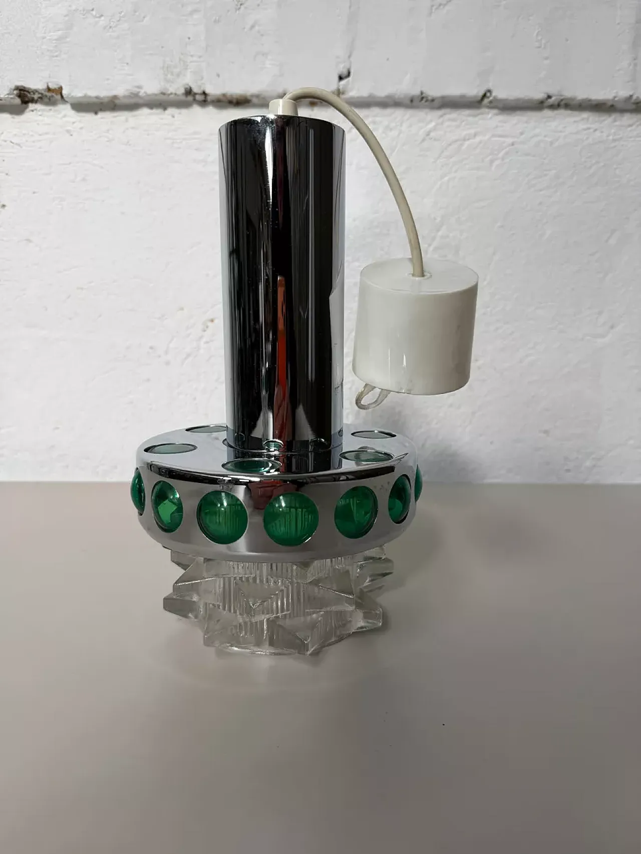 Raak pendant lamp in metal and glass, 20th century 4