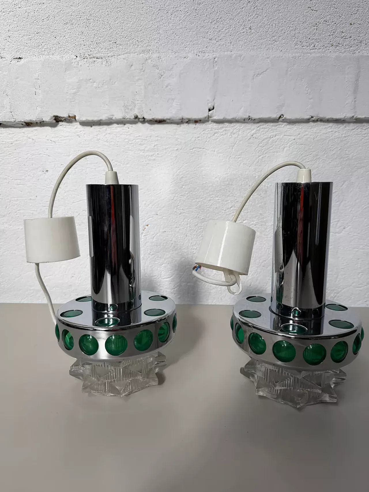 Raak pendant lamp in metal and glass, 20th century 8