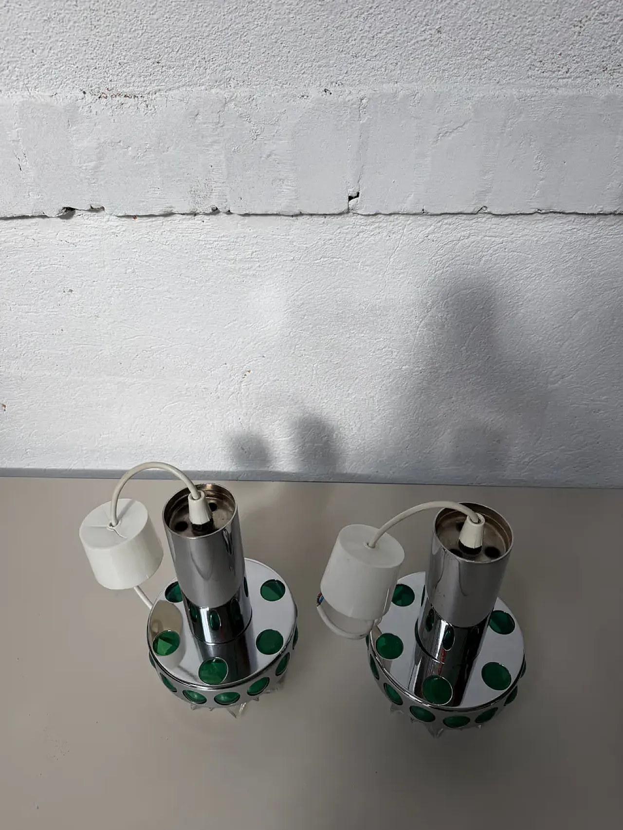 Raak pendant lamp in metal and glass, 20th century 9