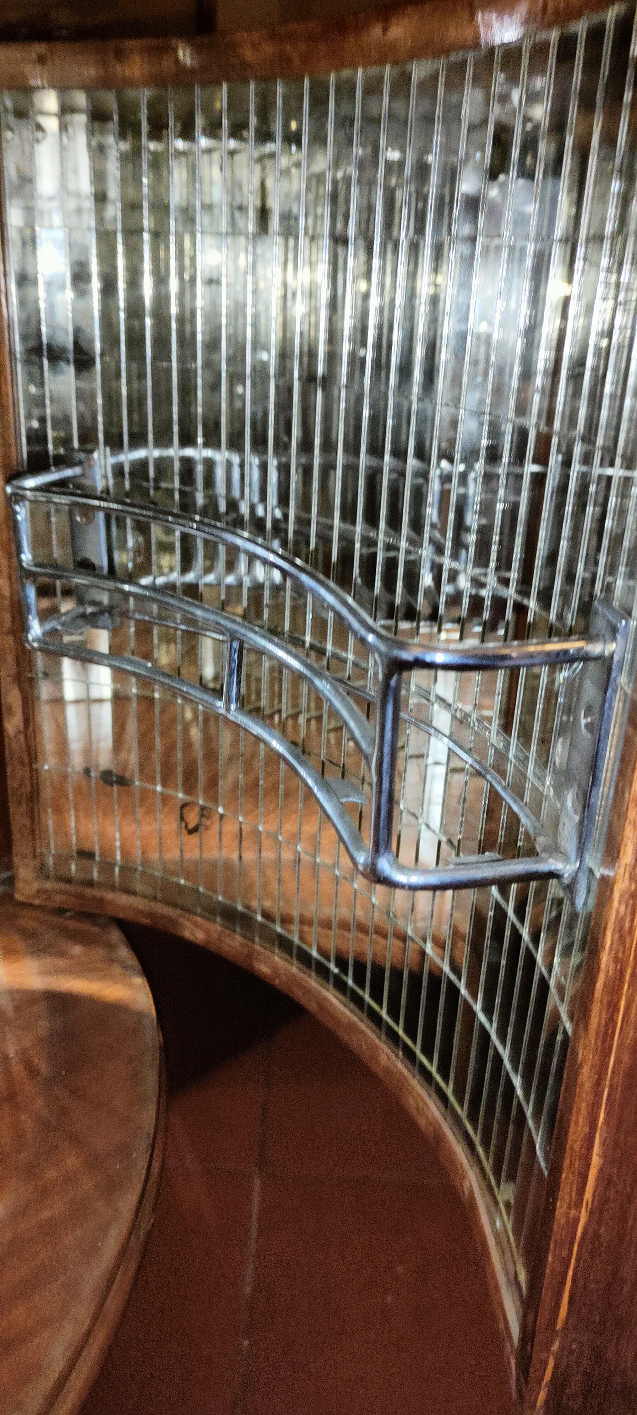Credenza bar fine bombata interni a specchio, con luci, 1953 13
