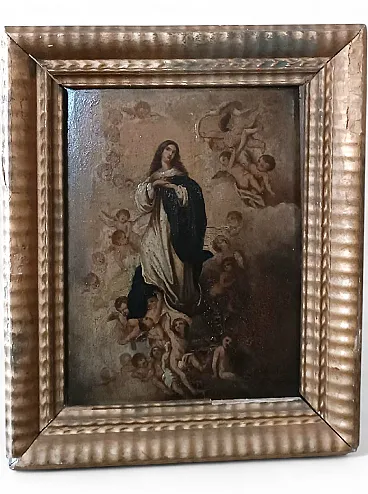 Immaculate Conception, oil on panel, 18th century