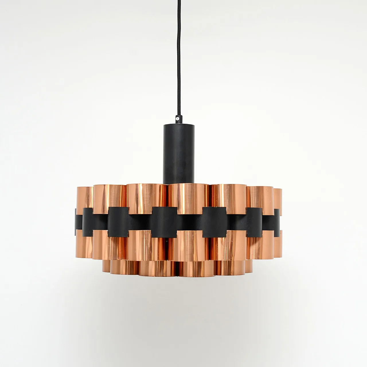 Copper lamp designed by Wener Schou for Coronell Elektro, 1970s 1