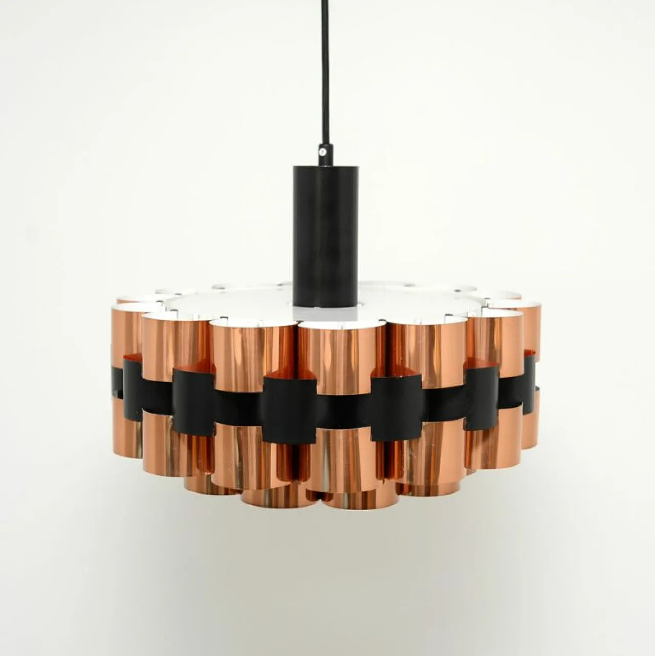 Copper lamp designed by Wener Schou for Coronell Elektro, 1970s 3