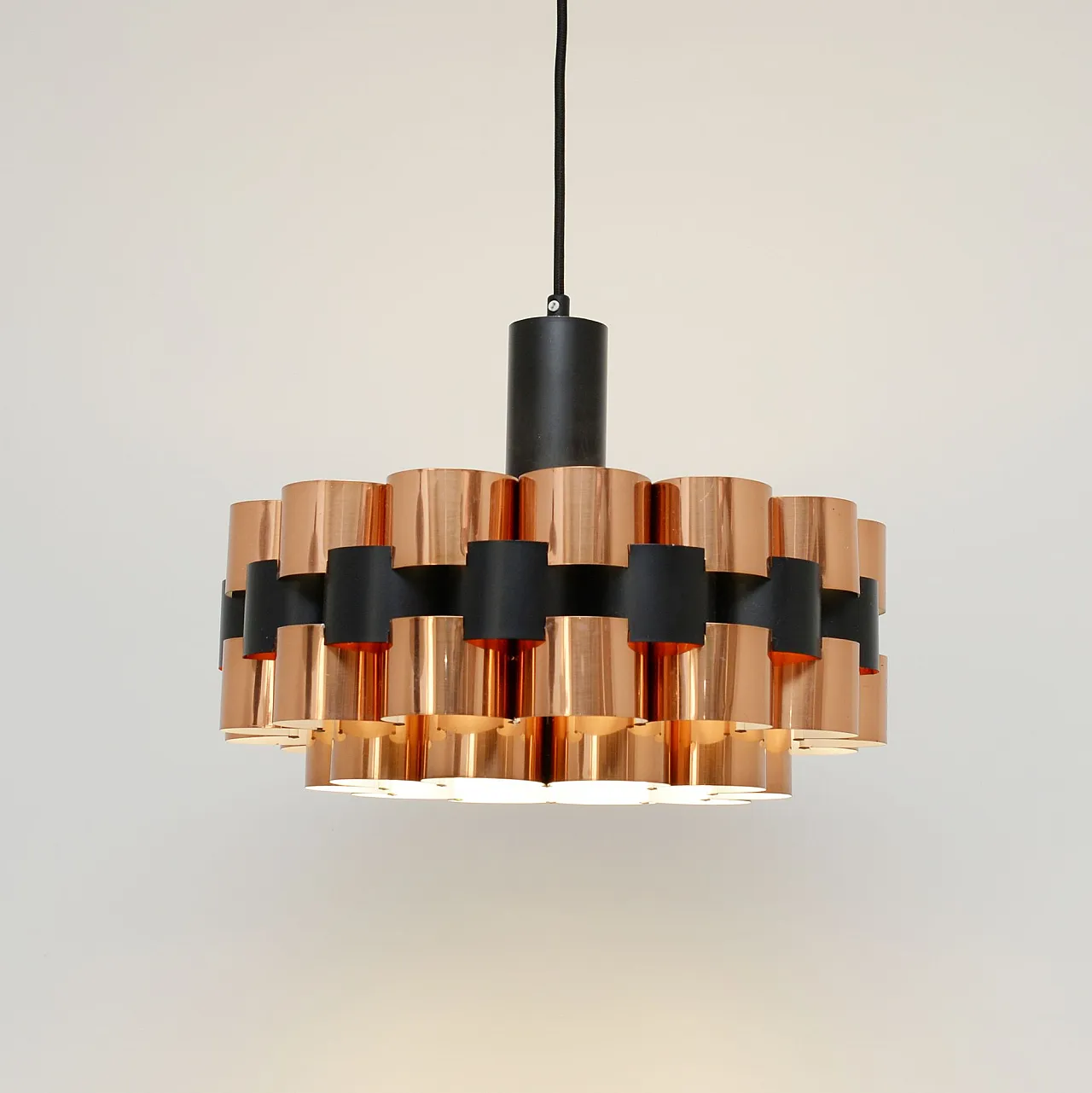 Copper lamp designed by Wener Schou for Coronell Elektro, 1970s 4