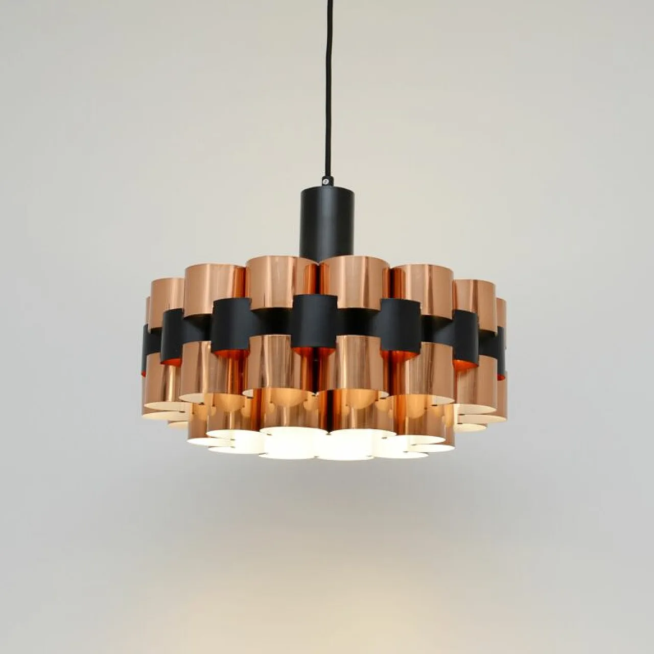 Copper lamp designed by Wener Schou for Coronell Elektro, 1970s 5