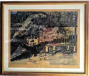 Color lithograph  1/10 by Friedrich Rudolf Herzig, 1965