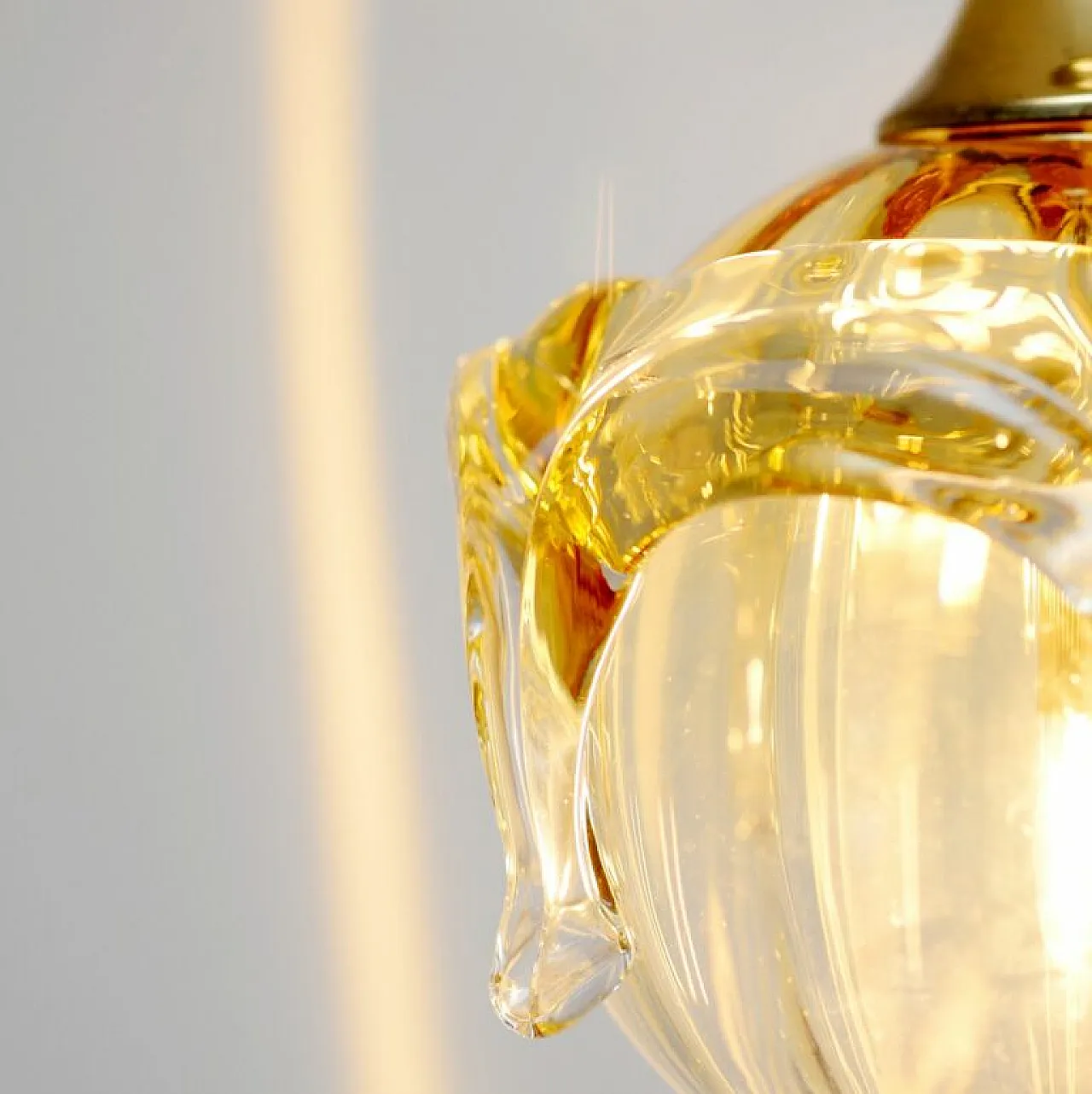 Glass Doria lamp, Germany 1970s 4