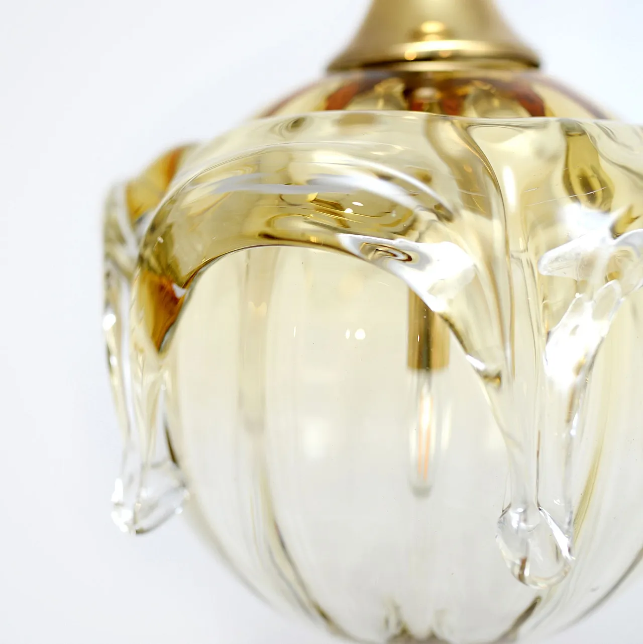 Glass Doria lamp, Germany 1970s 5