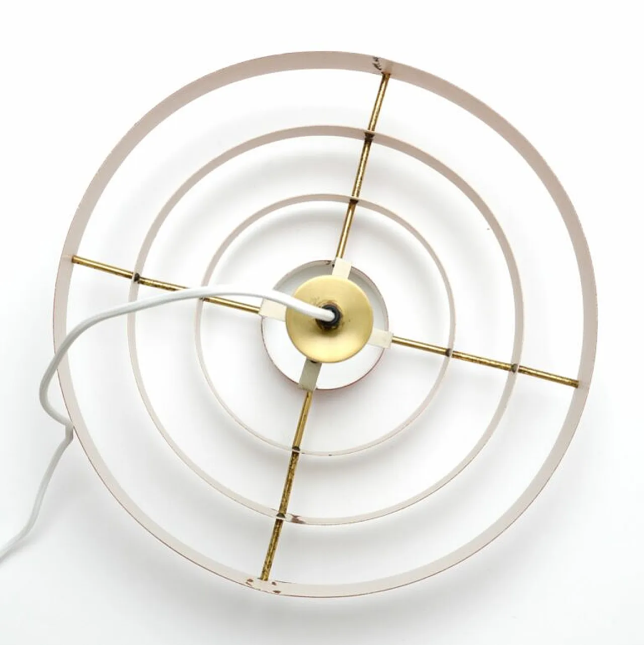 Red Scandinavian lamp, Denmark 1960s 7