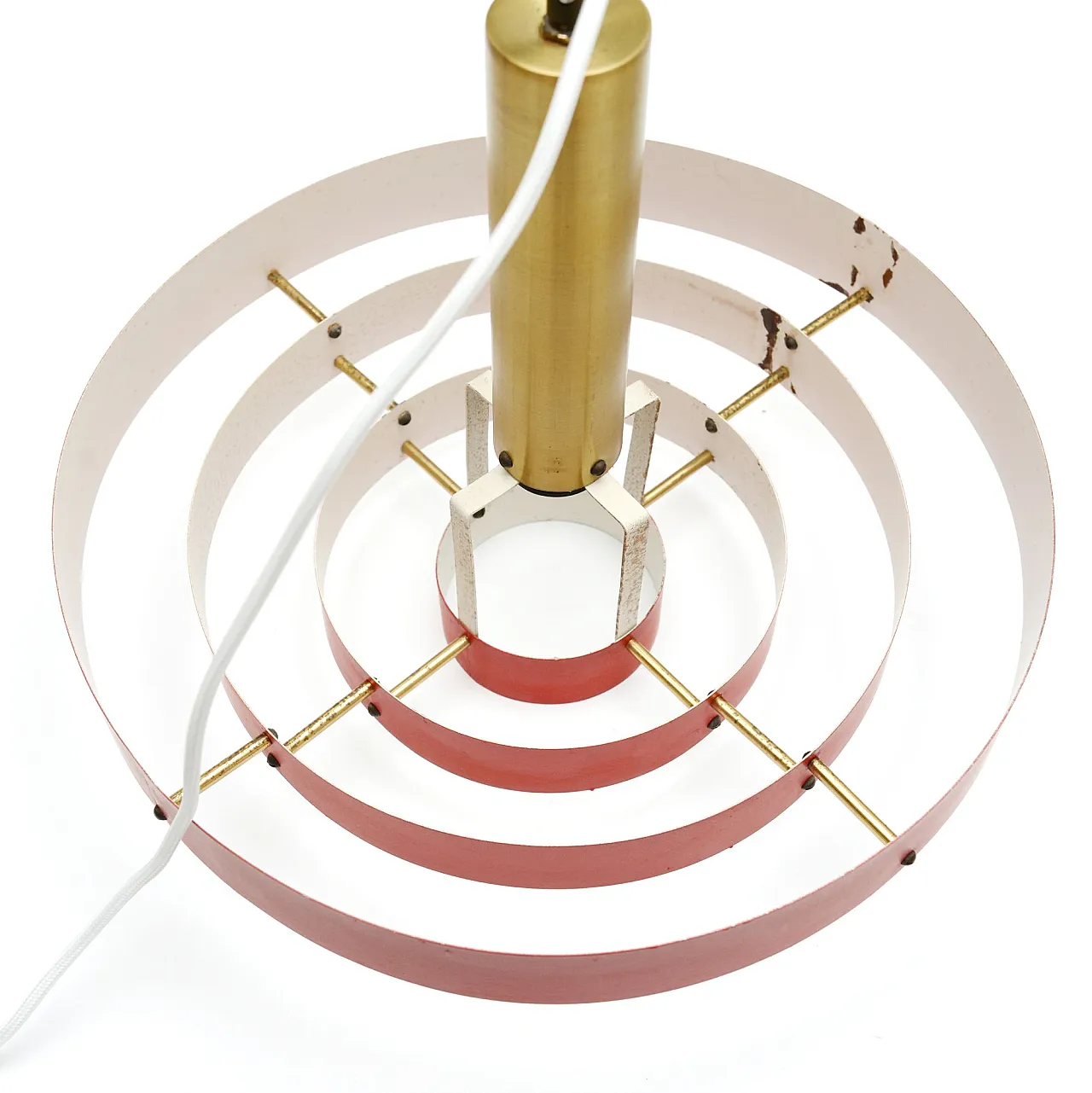 Red Scandinavian lamp, Denmark 1960s 8