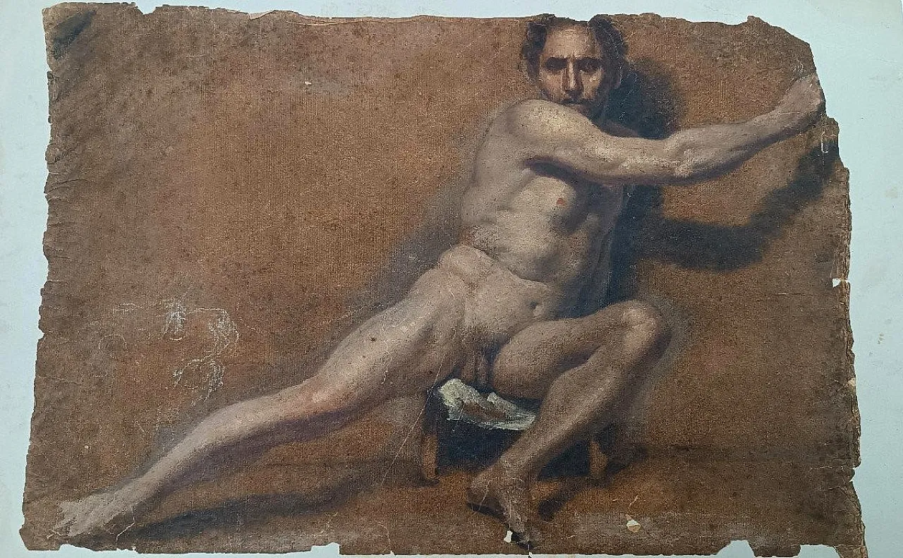 Studio di nudo attribuito ad Adolfo Visconti, '800 2
