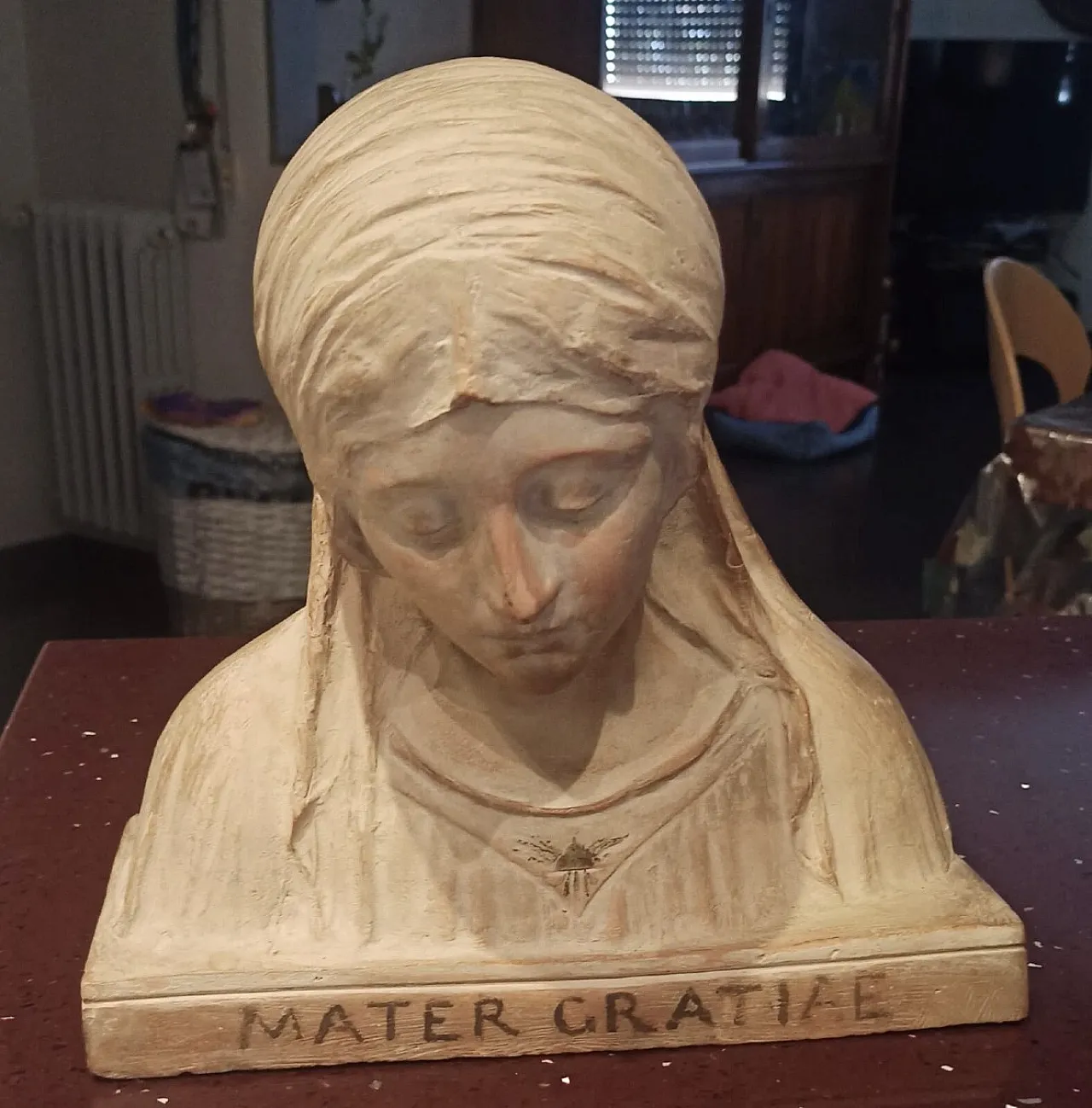 Virgin Mary, terracotta bust, early 20th century 3