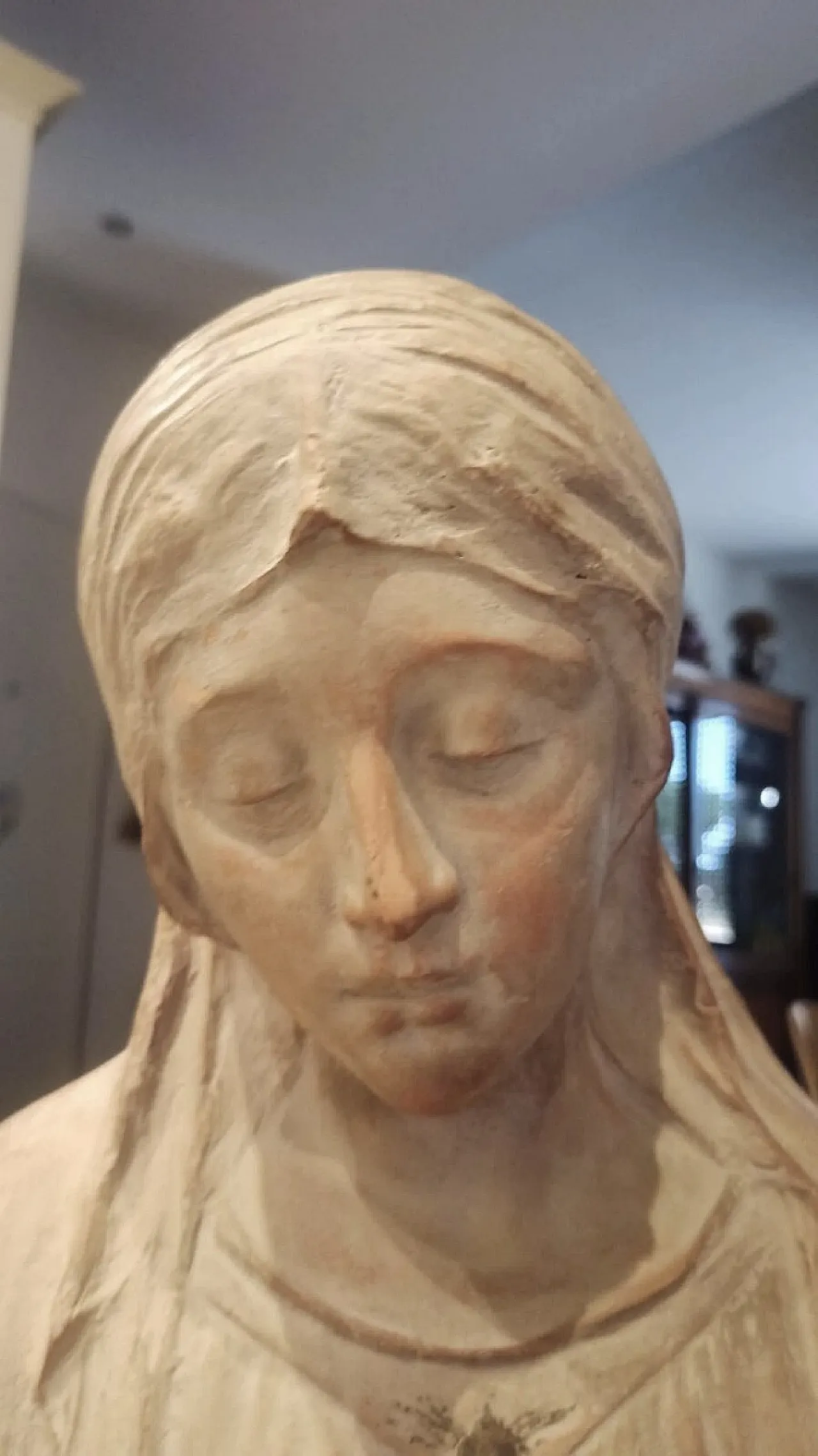 Virgin Mary, terracotta bust, early 20th century 5