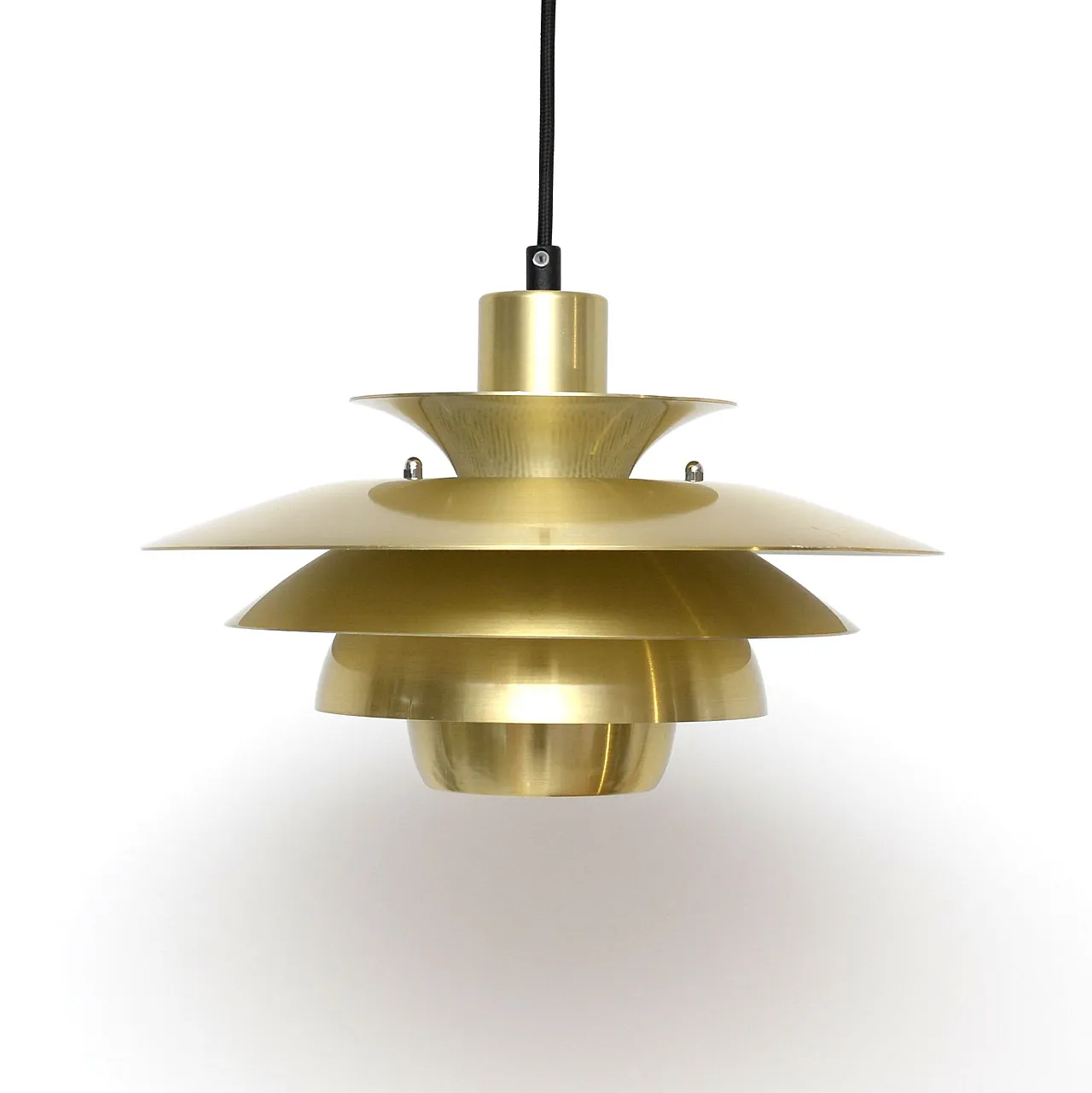 Golden Jeka lamp, Denmark, 1970s 1