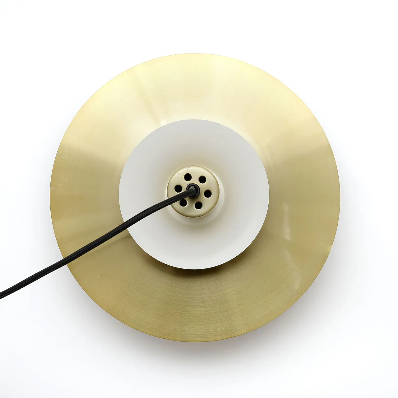 Golden Jeka lamp, Denmark, 1970s 4