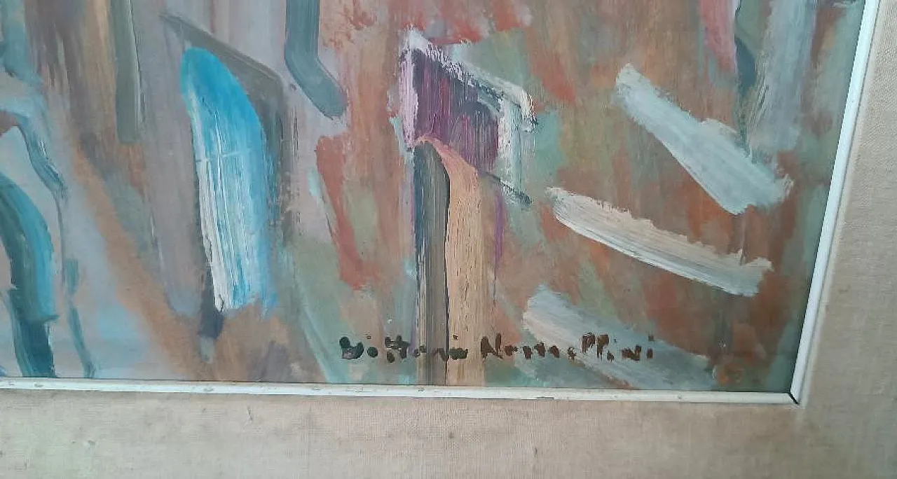 Painting by Vittorio Nomellini, oil on cardboard, 20th century 6