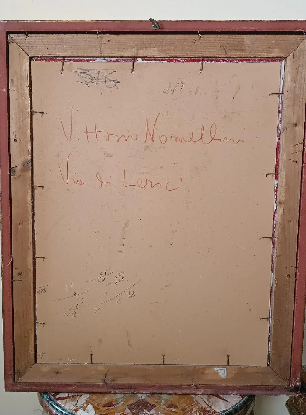 Painting by Vittorio Nomellini, oil on cardboard, 20th century 7