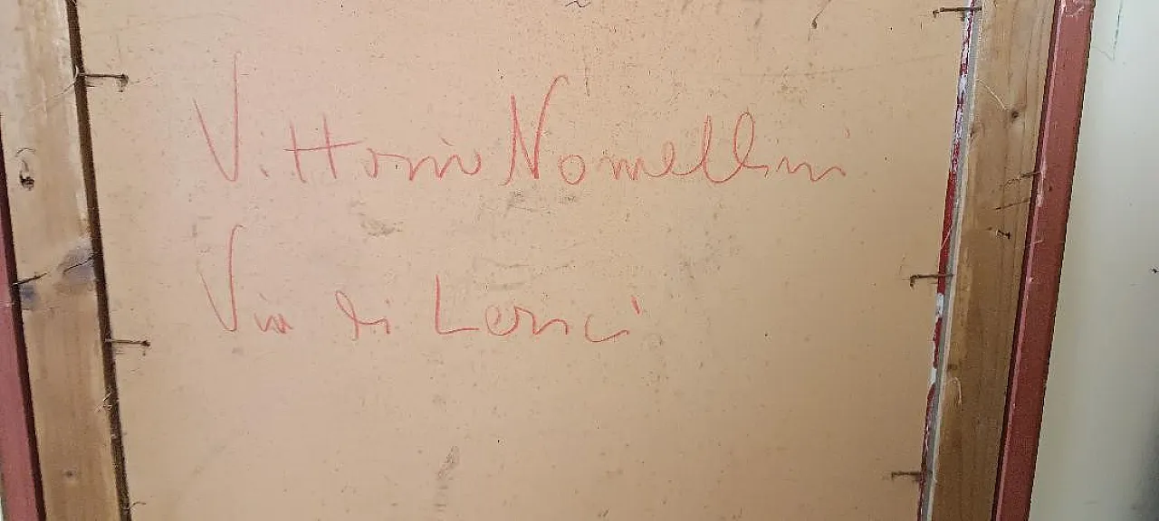 Painting by Vittorio Nomellini, oil on cardboard, 20th century 8