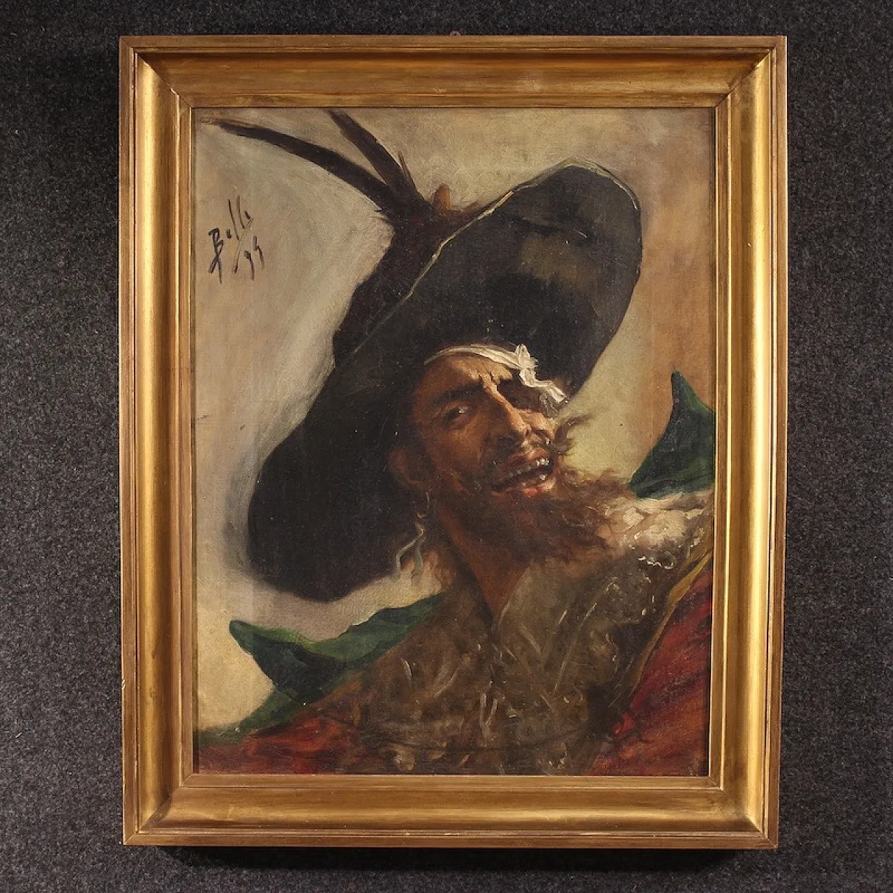 Benito Belli, Portrait of a pirate, oil on canvas, Spain, 1895 1