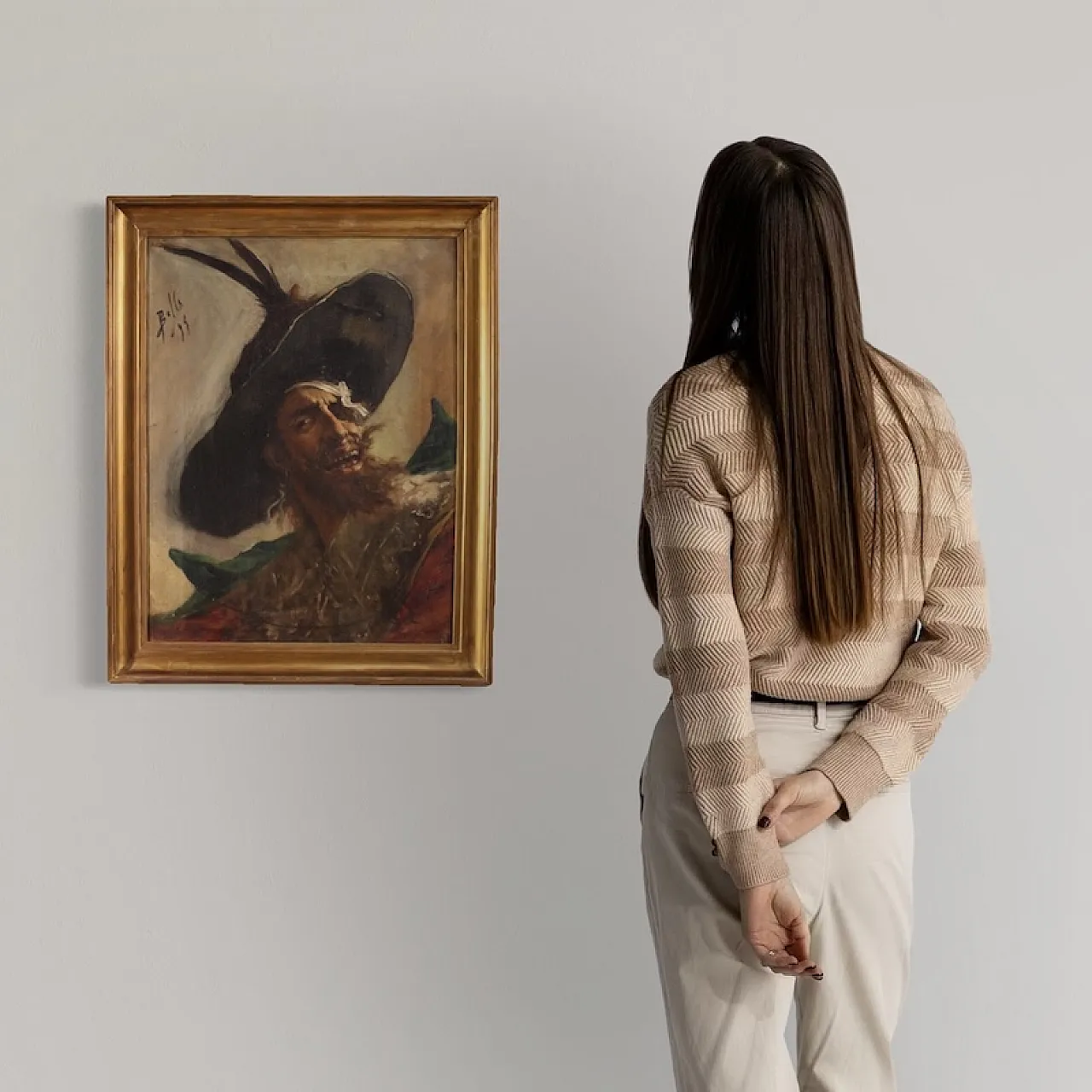 Benito Belli, Portrait of a pirate, oil on canvas, Spain, 1895 2