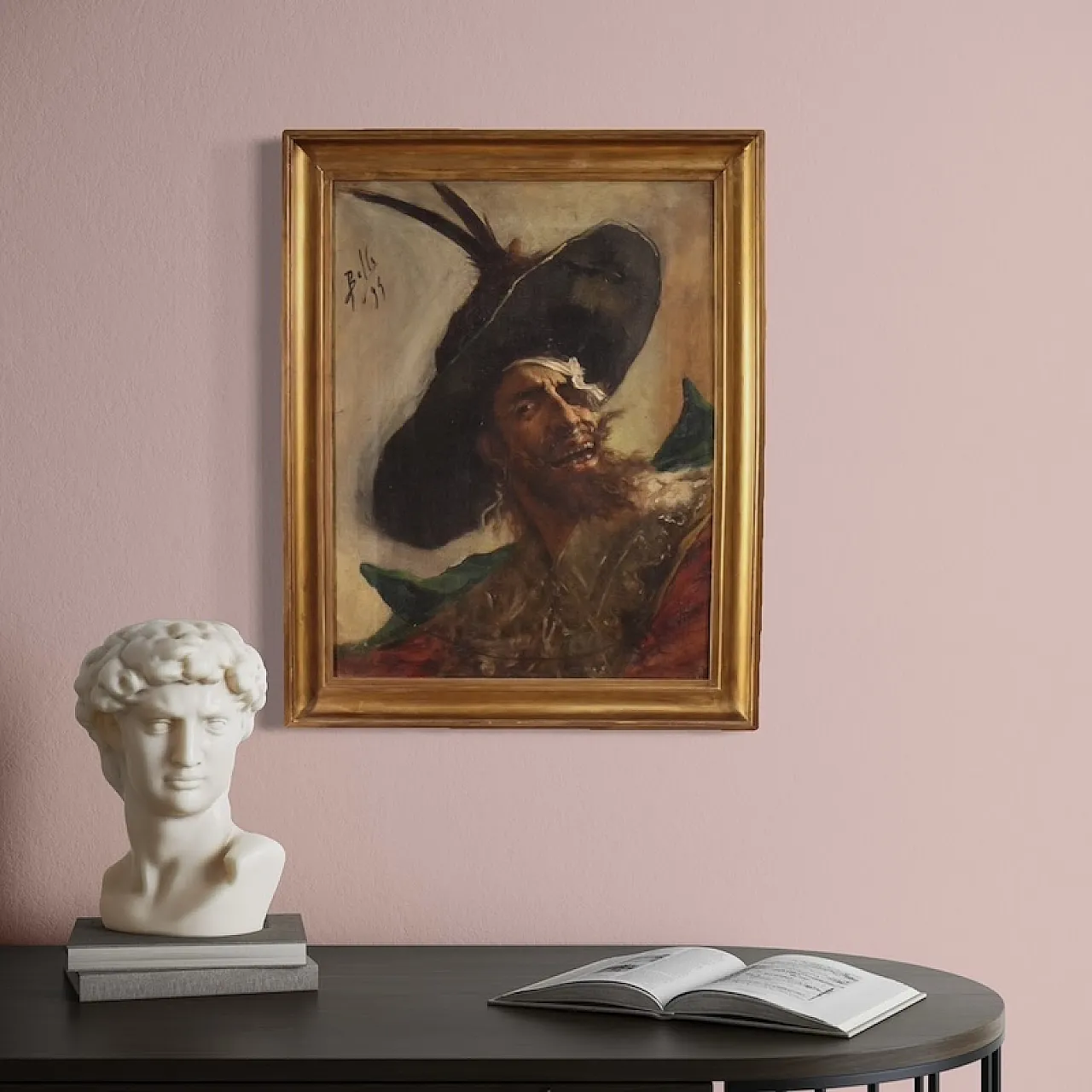 Benito Belli, Portrait of a pirate, oil on canvas, Spain, 1895 5