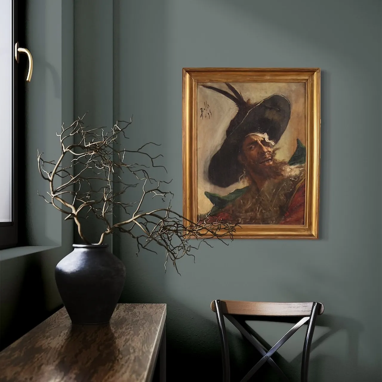 Benito Belli, Portrait of a pirate, oil on canvas, Spain, 1895 7