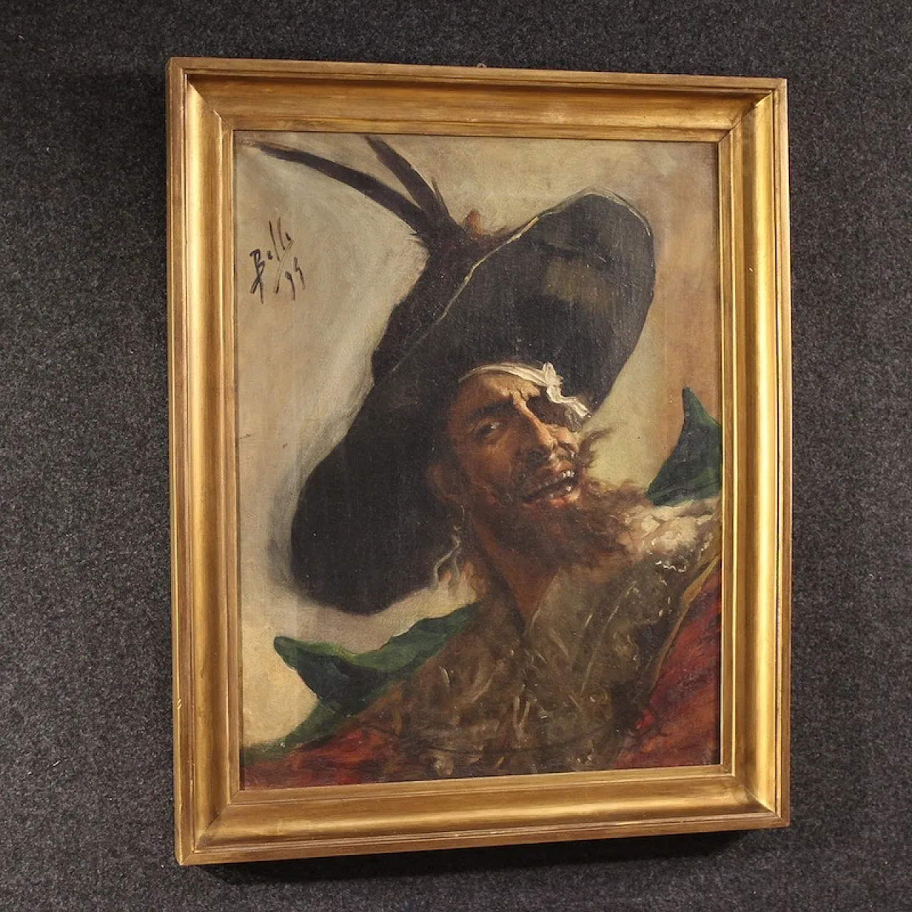 Benito Belli, Portrait of a pirate, oil on canvas, Spain, 1895 11